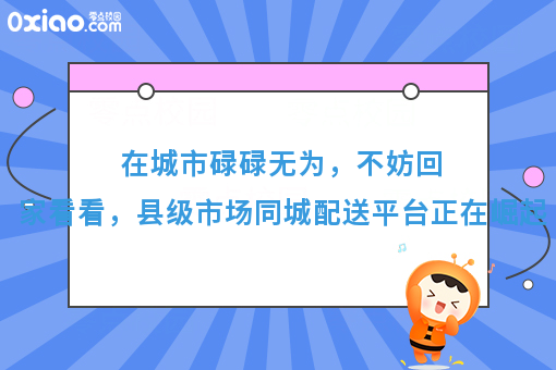 在城市碌碌无为，不妨回家看看，县级市场同城配送平台正在崛起