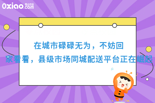 在城市碌碌无为，不妨回家看看，县级市场同城配送平台正在崛起